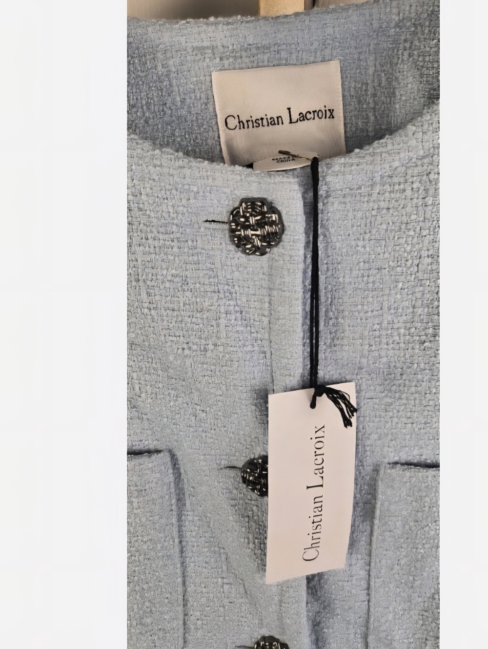 MSRP$325 NWT Christian Lacroix Tweed Bouclé Jacket Blazer Light Chanel Style - Picture 15 of 16